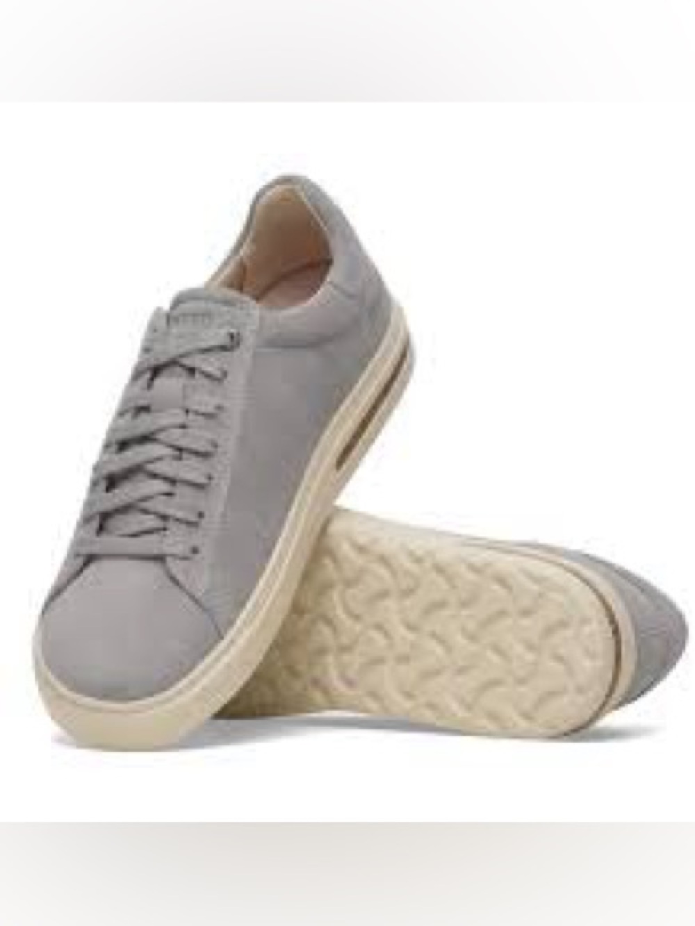 Women’s Birkenstock Ben Low Sneaker Shoe New Size 10 Stone Light Gray Suede - Picture 2 of 7